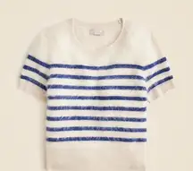 J.Crew Brushed cashmere T-shirt in stripe