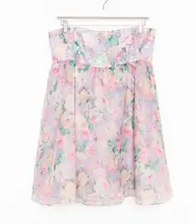 Selkie Organza Pastel Floral Print Cupcake Dress - NWT - Size L