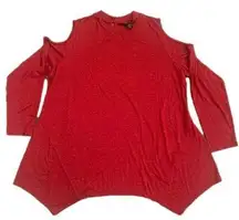 NWT Style & Co Red Metallic Top