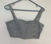 Pull&Bear Striped Crop Top