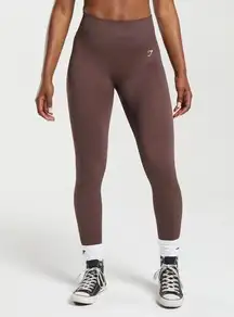 GYMSHARK Adapt Fleck Seamless Leggings Size Medium Chocolate Brown Athletic