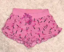 Flamingo Pink Pajama Shorts Small