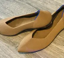 Rothy’s Pointy Toe Flats Burnt Orange Slip On Ballet Shoes business casual