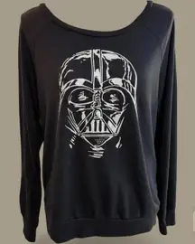 Star Wars Darth Vader Graphic Long Sleeve Top Women’s L Black Pullover Tee