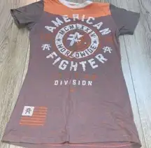 American fighter short sleeve shirt top