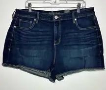 Torrid A-line Jean Shorts with Raw Hem in “Sipping Tea”