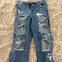 Cello straight ripped denim jeans