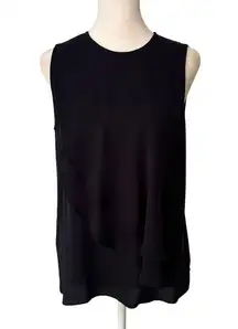 Theory navy blue silk sleeveless tank top size P