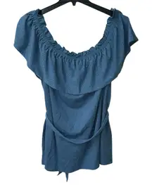 NWT Lane Bryant Relaxed Off The Shoulder Ruffle Tunic Women's‎ Plus 22/24