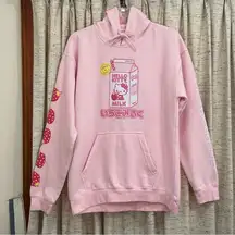 Hello Kitty Strawberry Milk Carton Hoodie - Juniors XL