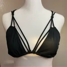 Rip Curl  Strappy Black Micro‎ Bikini Swim Top Black Size XS EUC No Tags Logo Tag