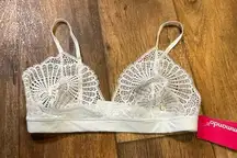 Commando Butter & Lace Bralette Triangle Adjustable New White Lace