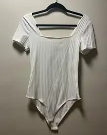 White short sleeve bodysuit