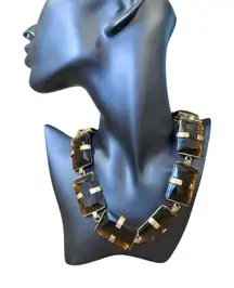 New Zimmermann Faceted Resin Statement Necklace