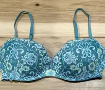 Victoria’s Secret Padded No Wire Dream Angels Floral Lace Bra Women’s 32D
