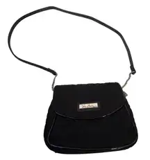 Vera Bradley Quilted Crossbody Bag Black Small Chain Strap Flap Closure