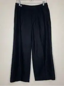 NWOT Lauren Ralph Lauren Linen Blend Black Wide Leg Women’s Pants