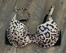 SOMA Animal Print 34D Embraceable Enchanting Lace‎ Demi Bra Lined Convertible