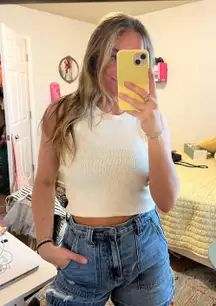 Cropped Cream Tank