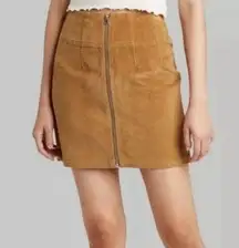 Wild Fable  NWT Corduroy Zip Up Mini Skirt