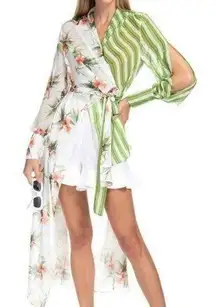 Anthropologie’s PatBo High-Low Tunic, Mixed Print Top, Size XL New w/Tag $495