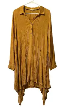 Mystree Anthropologie Tunic Shark Hem Dress Size Large Boho Peasant Cottagecore‎