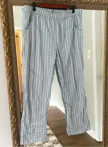 LAKE Striped Blue and White Pajama Pants