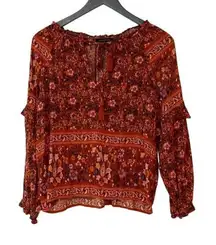 American Eagle Rayon Top. Boho.‎ Size Medium. Floral Print