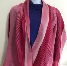Sheer Red/Pink Ombre Wrap Shawl