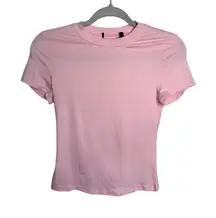 Pink‎ T-Shirt Short Sleeve Basic Tee Casual Top Fitted