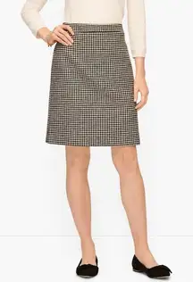 Talbots Womens Diamond Print Wool Skirt Sz 14P‎ | Office Career Neutral Classic