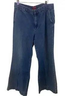 Vintage Y2K Chaps denim wide leg size 12 100% cotton