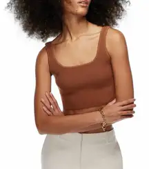 Aritzia Babaton Sculpt Knit Squareneck Tank Top Small