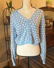 Blue Floral Cardigan