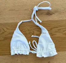 Superdown - Anneke Halter Tie Bikini Top in White