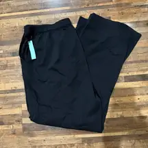 Abound Women's 2X Black Wide Leg Lounge Pants with Pockets‎ New