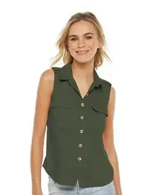 SO NWT-  Utility Pocket Sleeveless Shirt