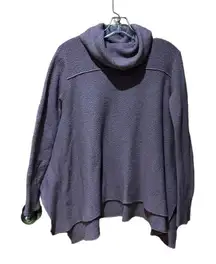 Umgee Cowl Neck Asymmetrical Hem Sweater Small