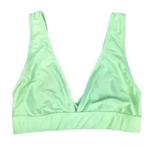 Pretty Little Thing Pastel Lime Green Plunge Triangle Bikini Top Size 8