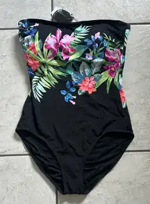 NWT Tommy Bahama Coastal Gardens Bandeau One Piece‎ Swimsuit