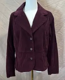 St. John's Bay Women's Corduroy Blazer - Rich Purple