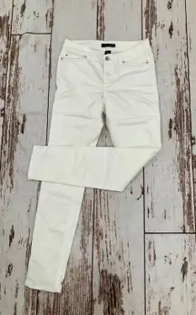 WHITE HOUSE BLACK MARKET WHITE SLIM ANKLE JEANS