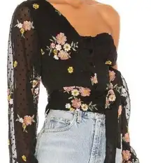 NWT Revolve Majorelle Aileen Floral One Shoulder Blouse Size Small