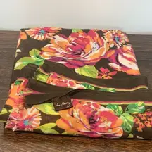 Vera Bradley Womens Floral Allover Print Scarf Multicolor 80x29”