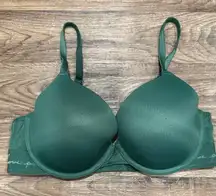 PINK Victoria's Secret Deep Green Wear Everywhere T-Shirt Lightly Lined Bra