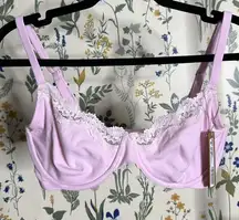 SKIMS  Fits EVERYBODY LACE UNLINED Demi Bra NWT SCOOP Cherry Blossom size 34DD