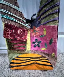 Patchwork bag 100% cotton. Hippie, boho, minimalist, retro, grandma-core