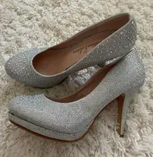 Silver Sparkly High Heels