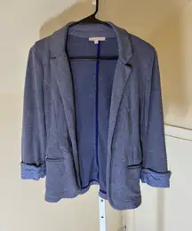 Skies Are Blue EUC Women's Lavender Knit Blazer Ruched Gathered Sleeves Size S
