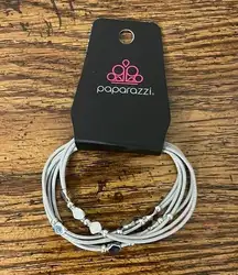 Paparazzi  Cut the Cord Silver Bracelet